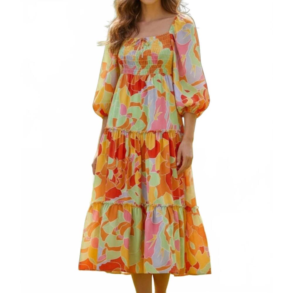 NEW SUNDAYUP easy does it floral dress in multicolor